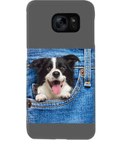 Load image into Gallery viewer, Border Collie In Denim Pocket Gift For Dog Lovers Phone case