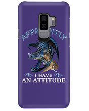 Load image into Gallery viewer, Apparently I Have An Attitude Blue Dragon Phone case