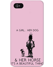 Load image into Gallery viewer, A Girl Her Dog Her Horse It's A Beautiful Thing Phone case