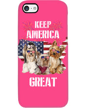 Load image into Gallery viewer, Keep America Great Yorkshire Terrier Gift For Dog Lovers Phone case