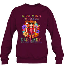 Load image into Gallery viewer, I Am Just An Old Lady Was Your First Mistake Hippie Sweatshirt