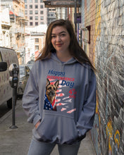 Load image into Gallery viewer, German Shepherd Happy Independence Day 4th Of July Gift For Dog Lovers Hoodie