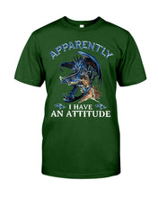 Load image into Gallery viewer, Apparently I Have An Attitude Blue Dragon Guys Tee