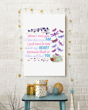 Load image into Gallery viewer, Butterflies When I Miss You I Just Have To Look Inside My Heart Gift For Lover Vertical Poster