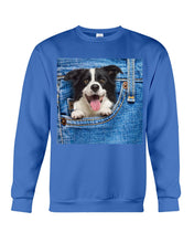Load image into Gallery viewer, Border Collie In Denim Pocket Gift For Dog Lovers Sweatshirt