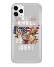 Load image into Gallery viewer, Keep America Great Yorkshire Terrier Gift For Dog Lovers Phone case