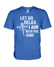 Load image into Gallery viewer, Let You Relax I Am With You Gray Background Guys V-Neck
