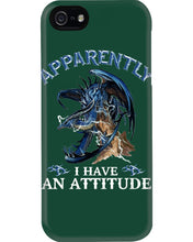 Load image into Gallery viewer, Apparently I Have An Attitude Blue Dragon Phone case