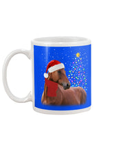 Load image into Gallery viewer, Cute Horse With Santa Hat Lovely Christmas Tree Gift For Horse Lovers Mug