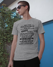 Load image into Gallery viewer, A Spoiled Husband Of November Freaking Awesome Wife For Birthday Gift Guys Tee