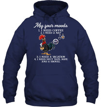 Load image into Gallery viewer, I Need Coffee A Nap A Vacation Duct Tape Hope And A Showel Hoodie