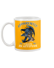 Load image into Gallery viewer, Apparently I Have An Attitude Blue Dragon Mug