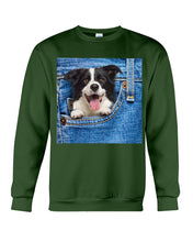 Load image into Gallery viewer, Border Collie In Denim Pocket Gift For Dog Lovers Sweatshirt