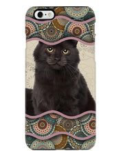 Load image into Gallery viewer, Lovely Phone Case Cute Black Cat Boho Pattern Gift For Cat Lovers Phone case