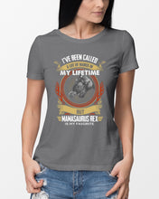 Load image into Gallery viewer, Mamasaurus Rex Is My Favorite Special Custom Design Ladies Tee