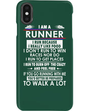 Load image into Gallery viewer, I Am A Runner I Run Because I Really Like Food Custom Design Phone case