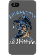Load image into Gallery viewer, Apparently I Have An Attitude Blue Dragon Phone case