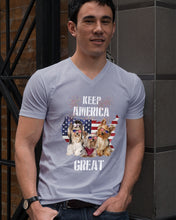 Load image into Gallery viewer, Keep America Great Yorkshire Terrier Gift For Dog Lovers Guys V-Neck