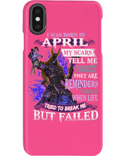 Load image into Gallery viewer, I Was Born In April My Scars Tell Me A Story Trending Phone case