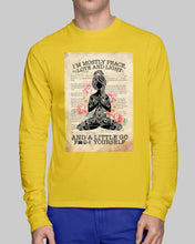 Load image into Gallery viewer, I'm Mostly Peace Love And Light Yoga Gift For Yoga Lovers Unisex Long Sleeve