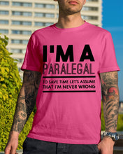 Load image into Gallery viewer, I'm A Paralegal Special Unique Custom Design Guys Tee