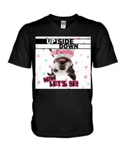 Load image into Gallery viewer, Boston Upside Down Now Let's Be Gift For Dog Lovers Guys V-Neck