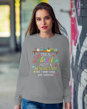 Load image into Gallery viewer, I Am A Librarian Not A Magician Custom Design Gifts Sweatshirt