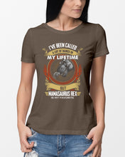 Load image into Gallery viewer, Mamasaurus Rex Is My Favorite Special Custom Design Ladies Tee
