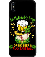 Load image into Gallery viewer, Baseball Drink Beer Day St Patrick's Day Gift For Baseball Lovers Phone case