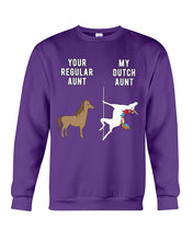 Load image into Gallery viewer, Funny Unicorn Difference Between Your Regular Aunt And My Dutch Aunt Sweatshirt