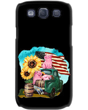 Load image into Gallery viewer, Black Phone Case With Pig Sunflower Gift For Pig Lovers Phone case