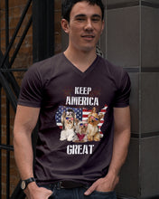 Load image into Gallery viewer, Keep America Great Yorkshire Terrier Gift For Dog Lovers Guys V-Neck