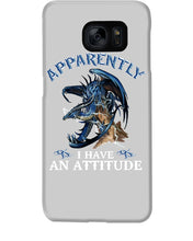 Load image into Gallery viewer, Apparently I Have An Attitude Blue Dragon Phone case