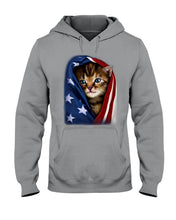 Load image into Gallery viewer, Lovely Tote Bag Cat In American Flag Gift For Cat Lovers Hoodie