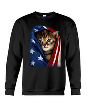 Load image into Gallery viewer, Lovely Tote Bag Cat In American Flag Gift For Cat Lovers Sweatshirt