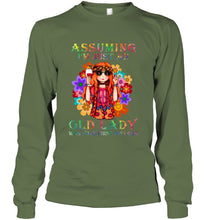 Load image into Gallery viewer, I Am Just An Old Lady Was Your First Mistake Hippie Unisex Long Sleeve