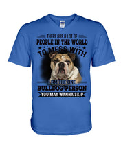 Load image into Gallery viewer, I Am The One Bulldog Person Gift For Dog Lovers Guys V-Neck