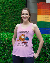 Load image into Gallery viewer, Cute Phone Case Gift For Books And Cats Lovers A Woman Cannot Be Quarantined Alone Ladies Flowy Tank