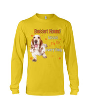 Load image into Gallery viewer, Basset Hound Kisses Fix Everything Gift For Dog Lovers Unisex Long Sleeve