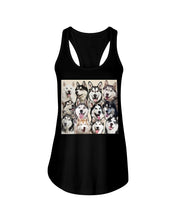 Load image into Gallery viewer, Many Love Husky Siberian On Phone Case Gift For Husky Lovers Ladies Flowy Tank