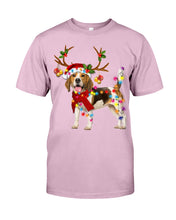Load image into Gallery viewer, Beagle Gorgeous Reindeer Xmas Lights Gift For Dog Lovers Guys Tee