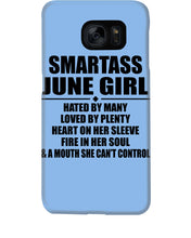 Load image into Gallery viewer, Birthday Gift For Smartass June GirlHeart On Her Sleeve Phone case