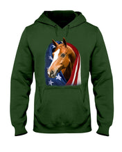 Load image into Gallery viewer, Horse Covered Into USA Flag Meaningful Gift For Men Hoodie