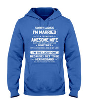 Load image into Gallery viewer, Gift For Husband I'm The Lucky One Because I Get To Be Her Husband Hoodie