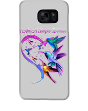 Load image into Gallery viewer, Hummingbirds Heart Shaped I Am A Simple Woman Gift For Mom Phone case