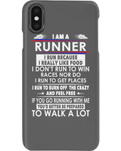Load image into Gallery viewer, I Am A Runner I Run Because I Really Like Food Custom Design Phone case