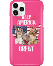 Load image into Gallery viewer, Keep America Great Yorkshire Terrier Gift For Dog Lovers Phone case