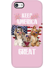 Load image into Gallery viewer, Keep America Great Yorkshire Terrier Gift For Dog Lovers Phone case