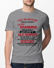 Load image into Gallery viewer, I Get My Attitude From My Freakin' Awesome Grandma Who Was Born In April Guys Tee