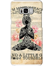 Load image into Gallery viewer, I'm Mostly Peace Love And Light Yoga Gift For Yoga Lovers Phone case